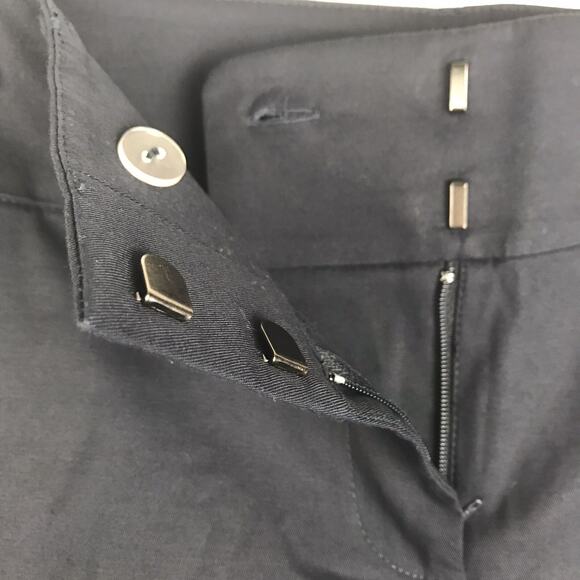 NWT Ann Taylor Signature Fit Crop Dress Pants Straight Navy Blue Capri Petite 6 - Picture 3 of 8